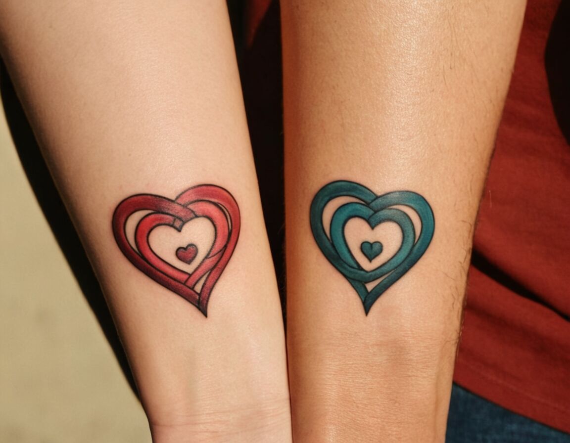 Farbwahl der Tattoo-Kombination auf Bedeutung abstimmen - Partner Tattoo für Mann und Frau: Symbolik und Gestaltungsideen für ewige Verbundenheit