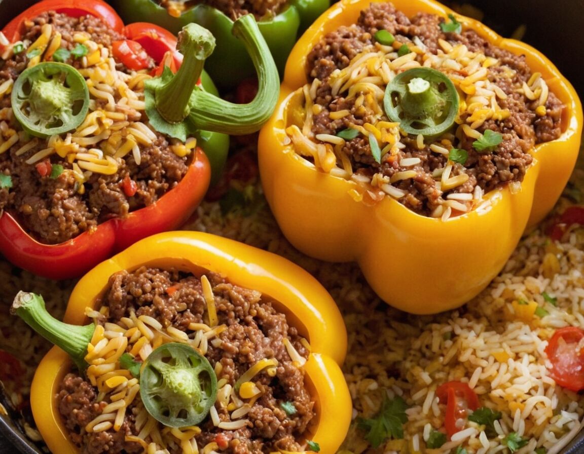 Paprika mit Fleisch-Reis-Mischung füllen - Gefüllte Paprika mit Hackfleisch und Reis: Ein einfaches Rezept für jeden Tag