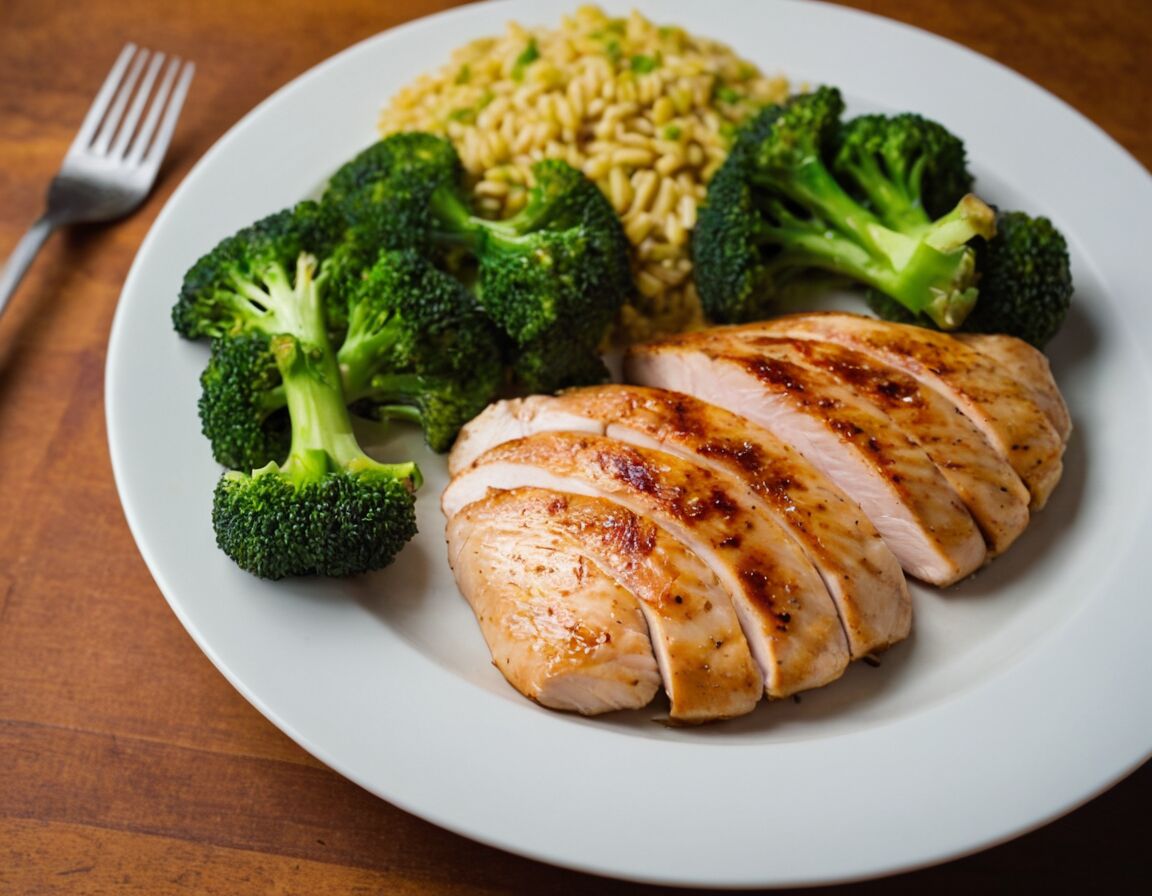Hähnchenbrust mit Brokkoli, proteinreich - Gesundes Abendessen zum Abnehmen: Leckere Rezepte für eine schlanke Linie
