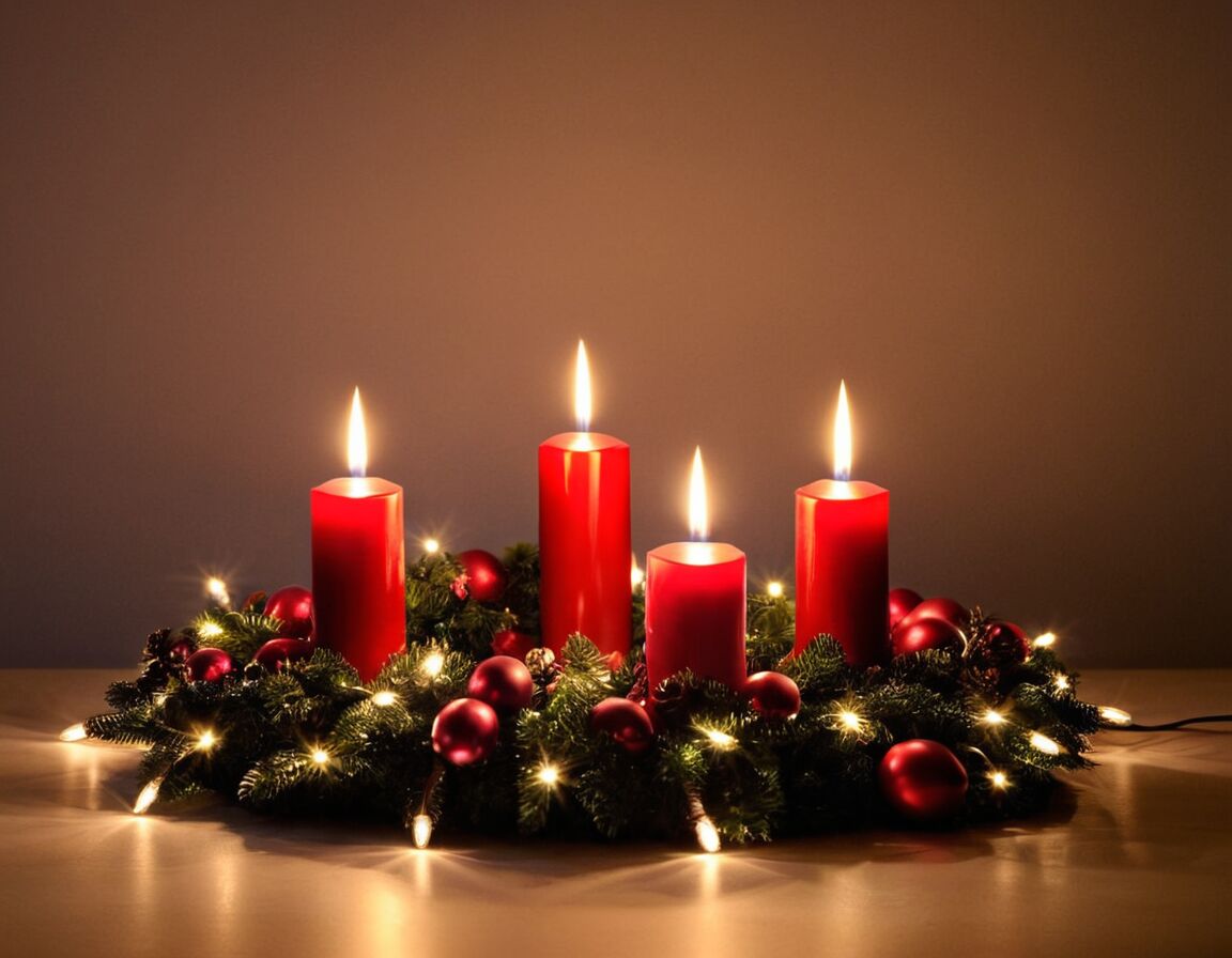 Lichterketten in innovativen, ungewöhnlichen Anordnungen - Ausgefallene, längliche und moderne Adventskränze für eine stilvolle Weihnachtsdekoration