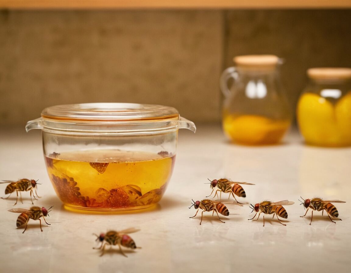 Fliegenfallen mit Fruchtstücken oder Essig aufstellen   - Effektive Methoden: Was hilft gegen Obstfliegen im Haushalt?