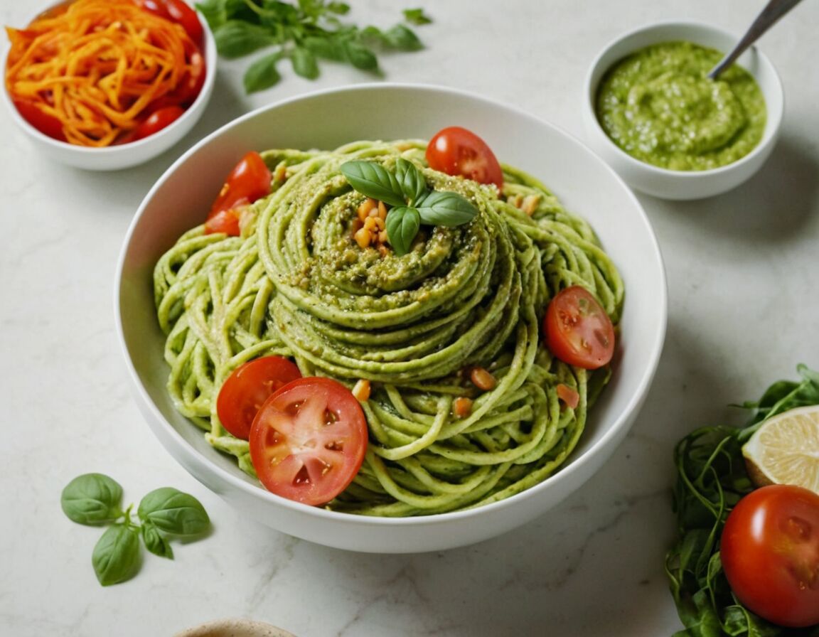 Zucchini-Nudeln mit Avocado-Pesto - Gesundes Abendessen zum Abnehmen: Leckere Rezepte für eine schlanke Linie