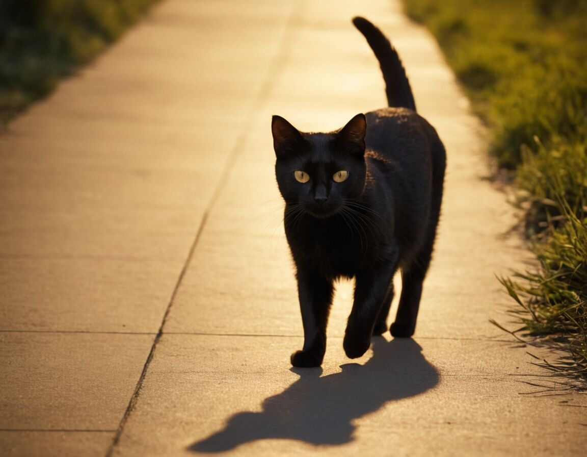 Schwarze Katzen in Literatur oft als mystische Wesen dargestellt - Schwarze Katze von links nach rechts: Ein Blick auf die Symbolik und Bedeutung in verschiedenen Kulturen