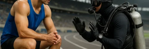 Sportler lernen von Tauchern