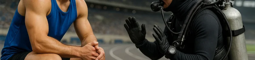 Sportler lernen von Tauchern