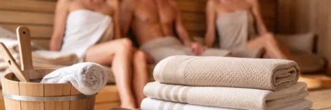 Textilien in der Sauna