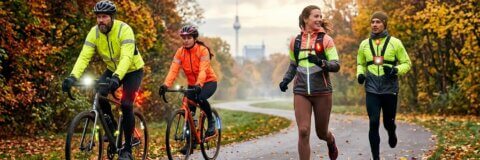 Laufen und Radfahren