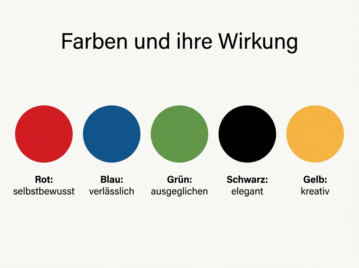 Infografik zur Wirkung von Farben in der Kleidung und was sie über die Persönlichkeit sagen